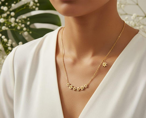 Anti Tarnish Flower Necklace