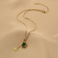 Anti Tarnish Green pendent necklace