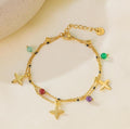 Anti Tarnish Multicolor Stone charm Bracelet